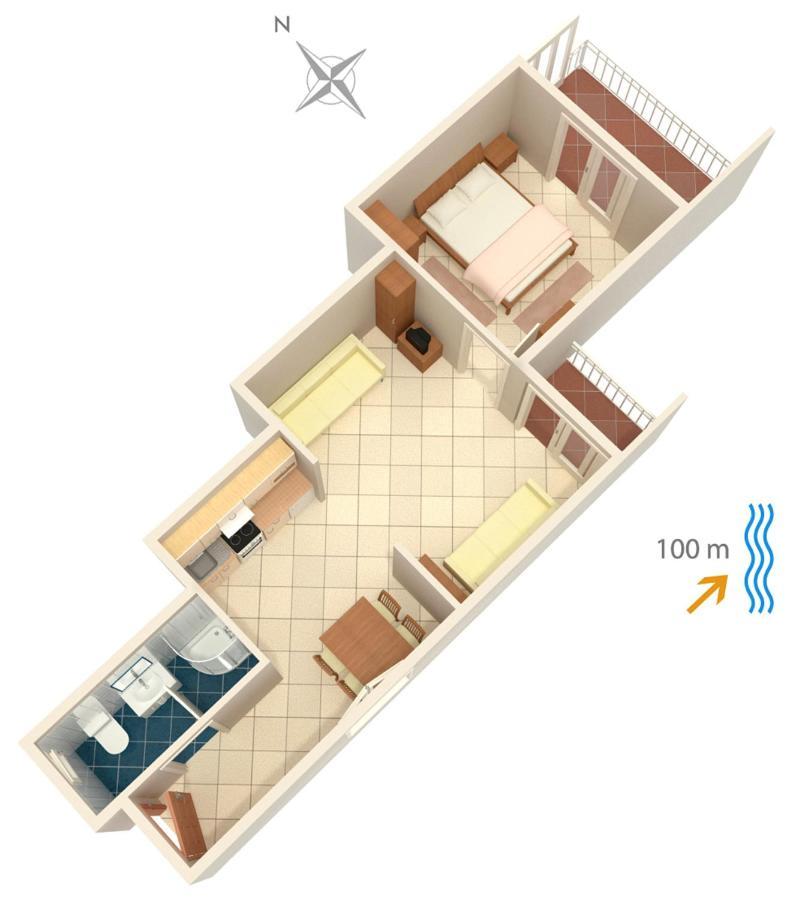 Apartments By The Sea Podgora, Makarska - 2593 Ngoại thất bức ảnh
