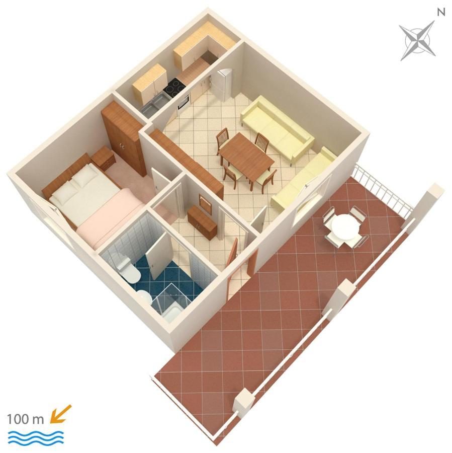 Apartments By The Sea Podgora, Makarska - 2593 Ngoại thất bức ảnh
